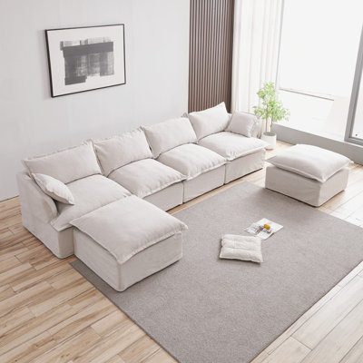 Hokku Designs Janerica 148.8'' Upholstered Sofa & Chaise